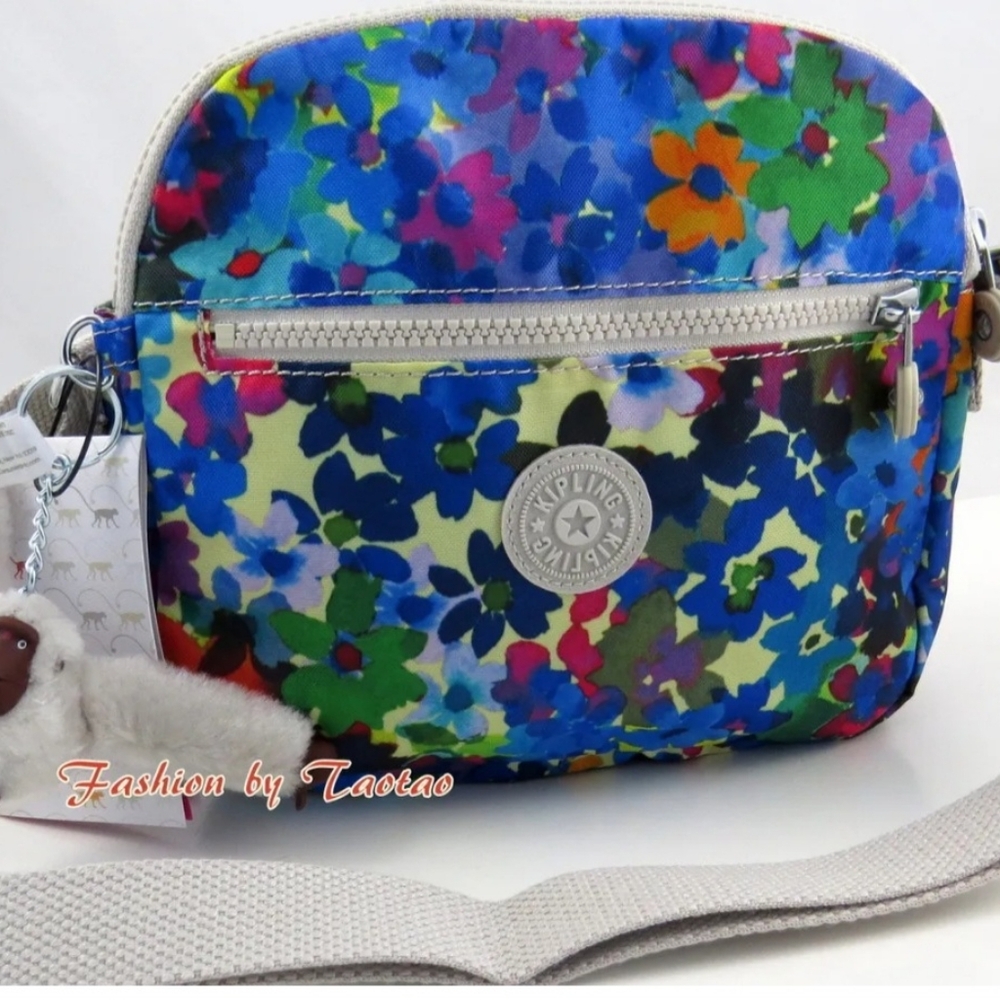 New KIPLING KEEFE Shoulder Crossbody Bag w Furry Monkey defects